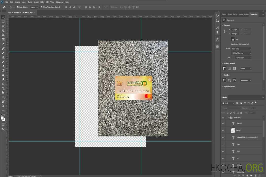 Photolook mastercard de la banque nationale égyptienne , avant template